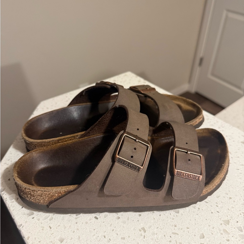 Birkenstock Brown Double-Strap Arizona Sandals